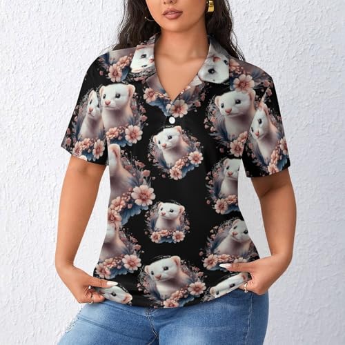 Camiseta de tenis para mujer cómoda y transpirable con flores 2