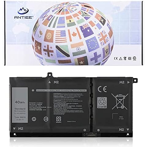 ANTIEE 40Wh JK6Y6 Laptop Akku für Dell Latitude 3410 3510 Vostro 5300 5401 5501 Inspiron 5300 5301 5401 5402 5408 5409 5501 5502 5508 5509 5400 5406 7405 7300 7306 7500 7506 2-in-1 Silver C5KG6 Cover