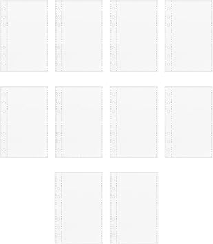 A6 Binder Inserts - 10 Pack Clear Binder Sleeve Pocket Sheets | Smooth Envelopes for Cash Organization Credit Cards, Business Cards, Photos, Postcards, Studying, Planning, Projects, Office