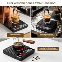 HOTUT Mini-Kaffeewaage mit Timer, USB Wiederaufladbare Espresso Waage, Hochpräzise 2KG/0,1g Kaffee Waage mit LED-Display Automatischer Zeitmessung, Tragbare Espressowaage Digitale Küchenwaage, Schwarz – Ansicht 5