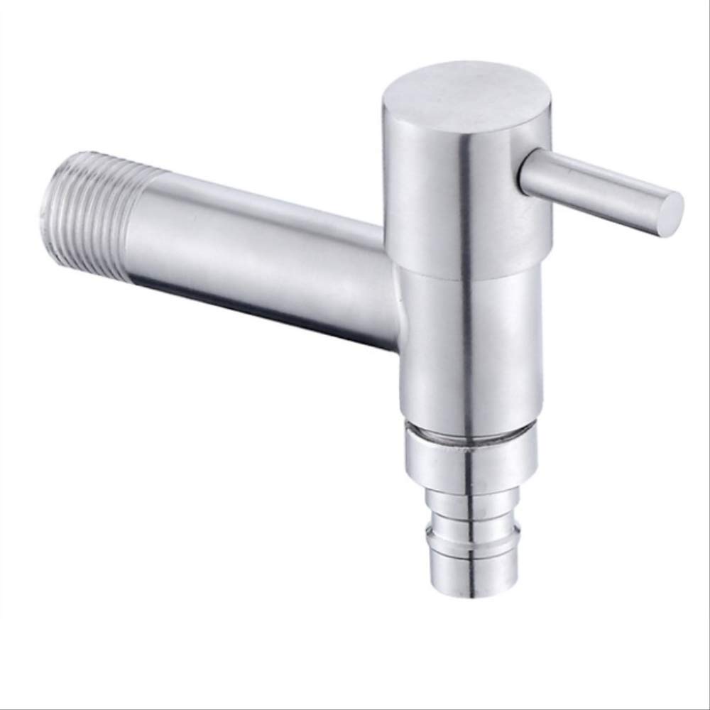 ZYCHSJXA 1pc 304 Stainless Steel Lengthen Bibcock Decorative Outdoor Faucet Garden Tap Bathroom Washing Machine/mop 6