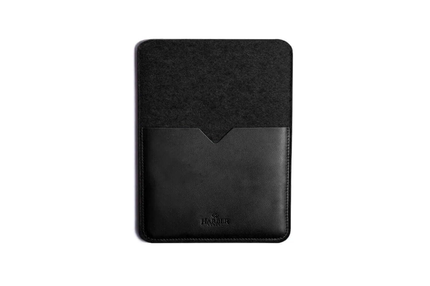 Harber London Black Edition – skórzany pokrowiec na tablet i czytnik e-booków (Kindle/Kindle Paperwhite (2012/2018), CZARNY)
