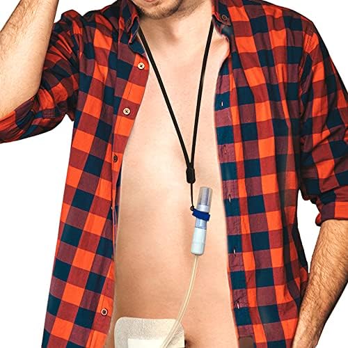 Transfer Set Holder Accessories PD Catheter Belt Safety Shower Lanyard Adjustable Length,1PCS Lanyard + 3PCS Silicone Rings (a)