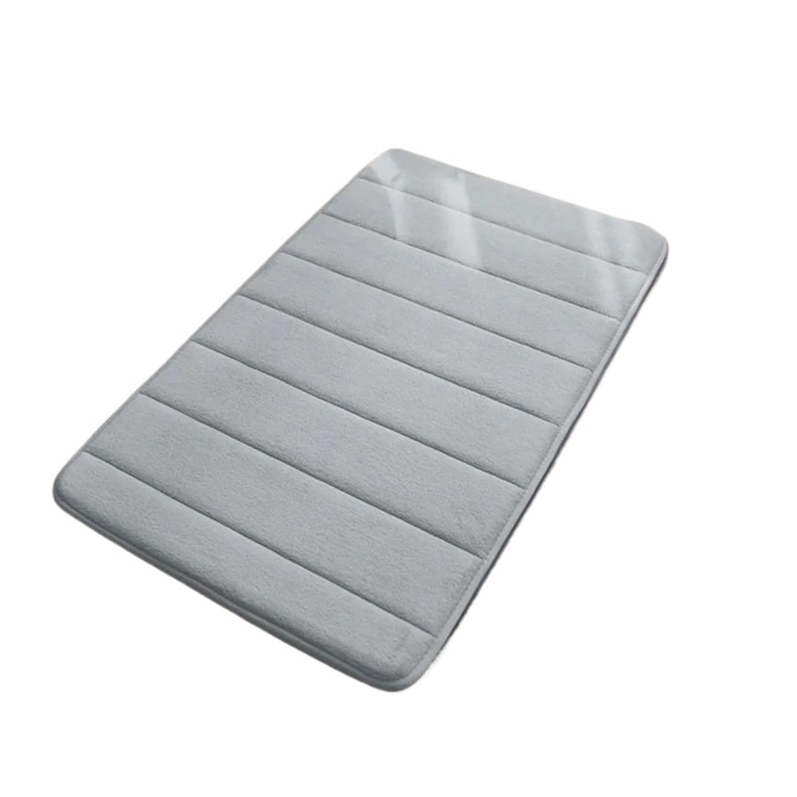 Tapis de bain en mousse à mémoire de forme antidérapant | Tapis de sol absorbant gris 50x80cm