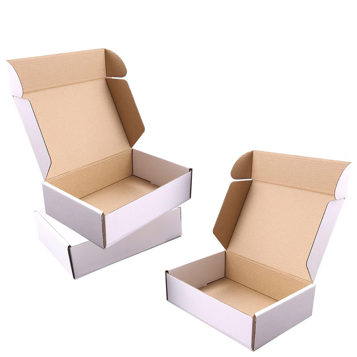 Shipping Boxes, kartony wysyłkowe z wykwintną etykietą pieczęci. Odpowiednie opakowanie e-commerce, opakowanie wysyłkowe (12"x9"x4" 20 szt. White)