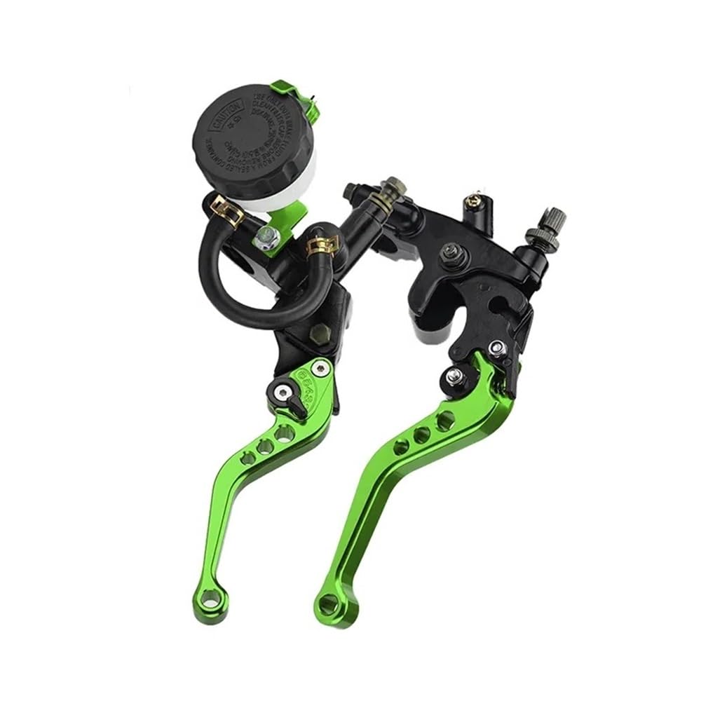 Yuegtik Motorcycle Universal 7/8" 22mm Brake Clutch Lever Hydraulic Master Cylinder for 250cc-500cc for Motorcyle Clutch Lever(Green)