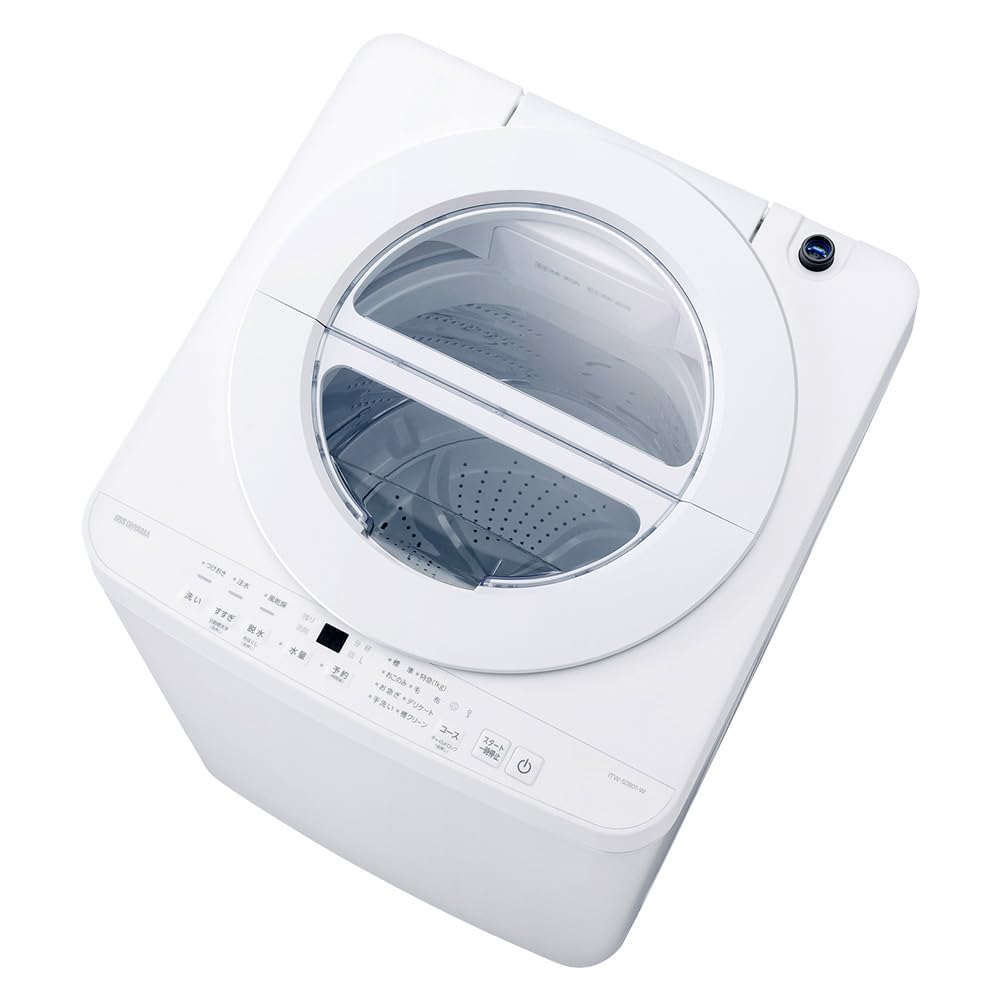 アイリスオーヤマ 洗濯機 5.0kg ホワイト ITW-50B01-W OSH fit 特急コース 9分洗濯 ガチ落ち極渦洗浄 ラクとれLOW設計 一人暮らし