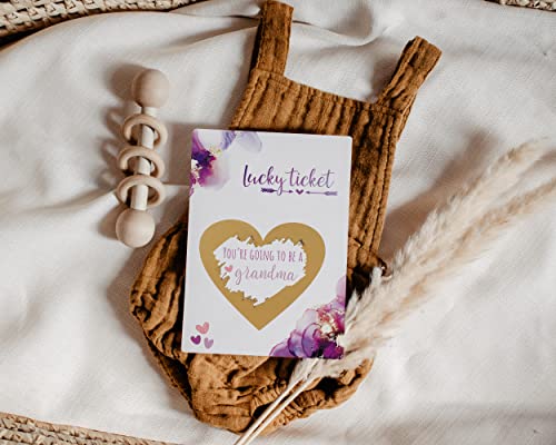 Image of Joli Coon Pregnancy announcement scratch card - You are going to be a grandma - Baby announcement with envelope - Dream
