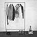 Produktbild 123Stahl-Shop Hansestadt - Kleiderständer/Standgarderobe aus schwarzen Stahlrohren inkl. 3 Kleiderhaken - robust und stabil - Industrial Look - Loft Design
