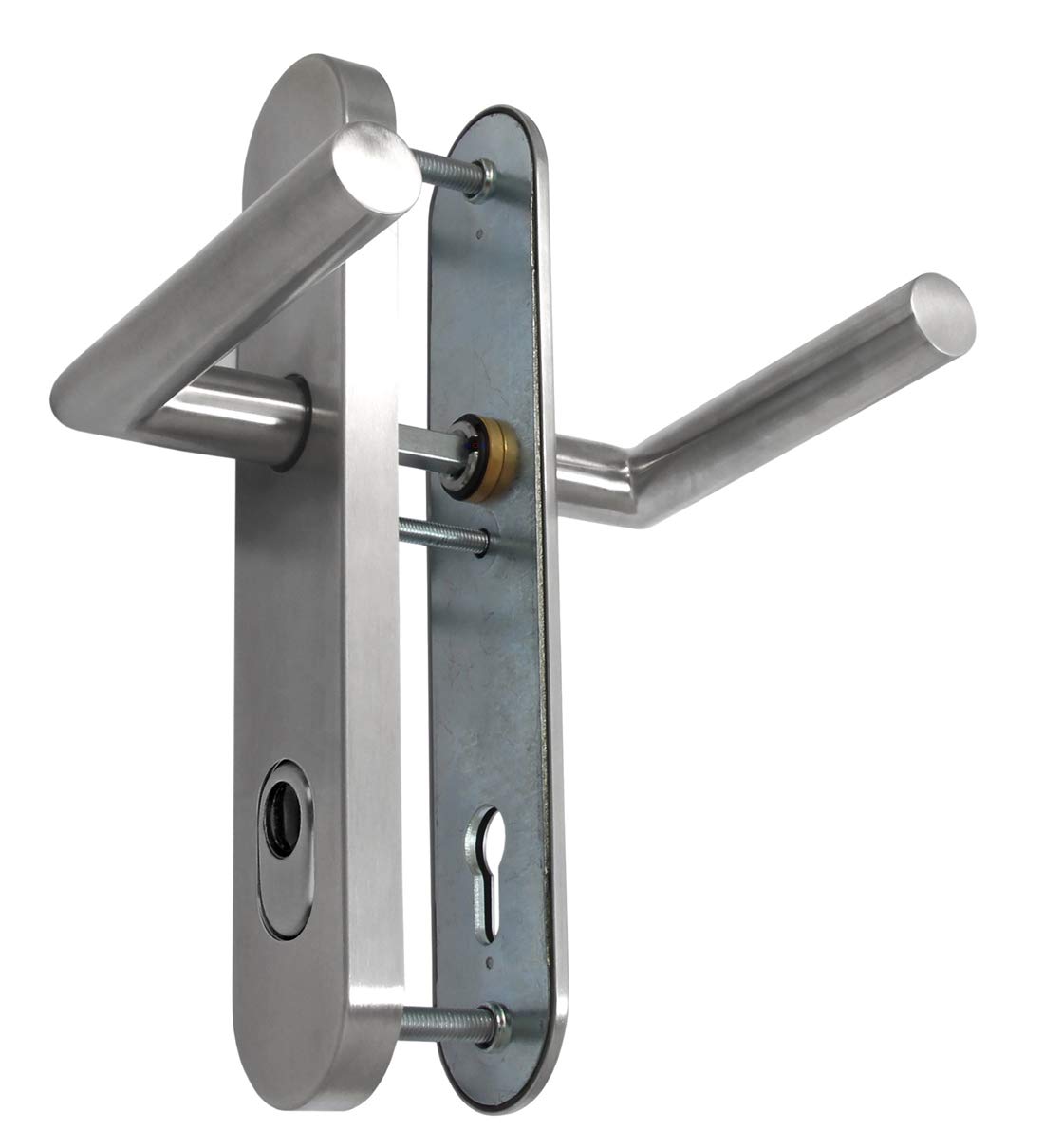 Edelstahl Haustür Schutzbeschlag 1587 L-Form HS-92 mm ES1 Dr/Dr Türdrücker