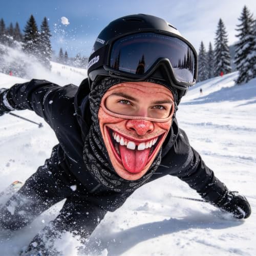 Old Man Ski Mask Funny Realistic Face Ski Mask 3D Printed Balaclava Winter - image 5