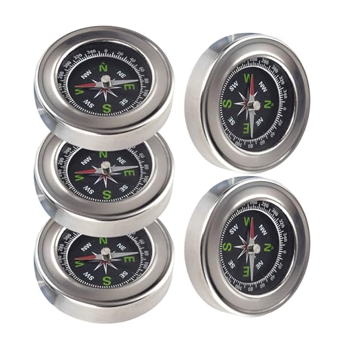 Brújulas de Bolsillo Redondas para Camping al Aire Libre de Acero Inoxidable miniatura 7