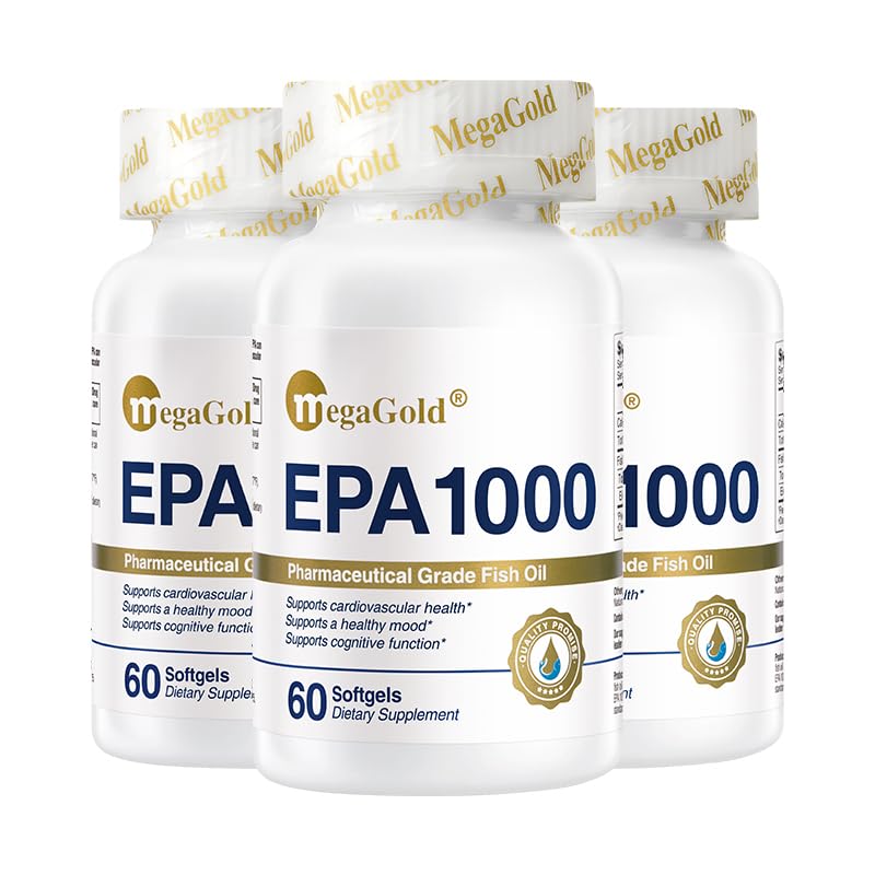 EPA1000 Omega 3 Fish Oil, EPA Supplement 60 Count 3 Pack