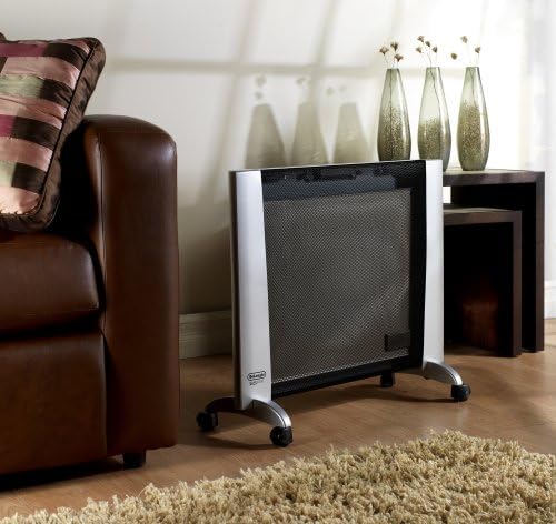 DeLonghi Mica Panel Heater, Silver/Black
