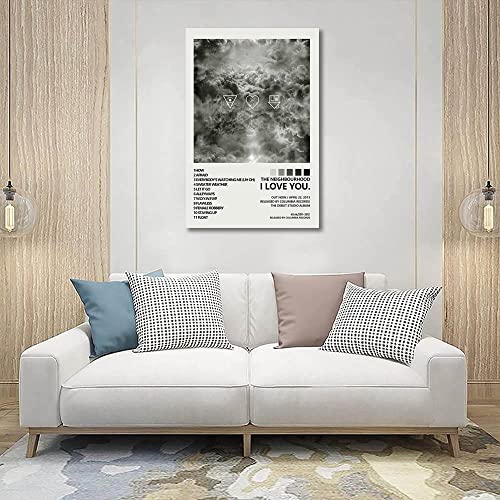 The Neighbourhood Poster Home Decoration Music Art Posters Hd Canvas Print Bedroom Decorative Painting Fans Souvenir Collection Gift (Gold,12X18In Unframe) #TOP3