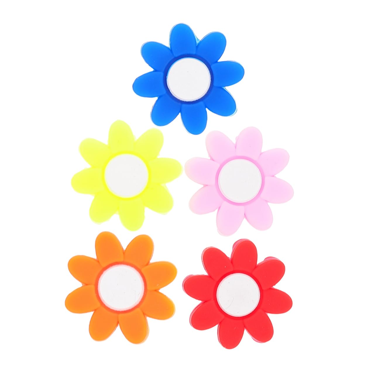 SUPVOX 5Pcs Silicone Tennis Racket Dampeners Flower Shocks Absorbers to Reduce Vibration Compatible with All Racket for Training and Matches Vibrant Colors