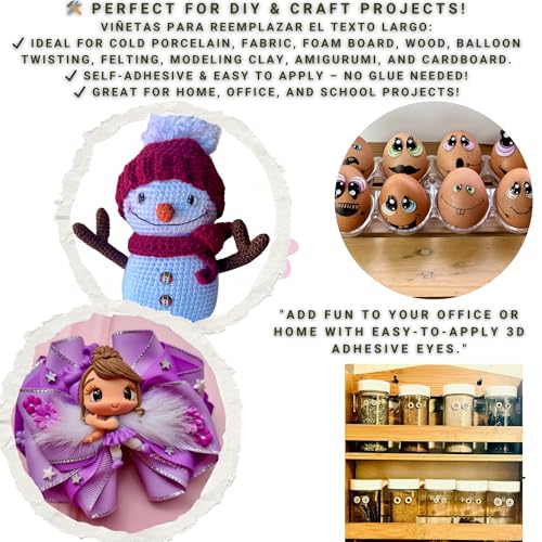 Image of 3D Resin Doll Eyes - 7mm Self-Adhesive Craft Eyes (24 pcs / 12 Pairs) - Realistic Cabochon Eyes for Amigurumi, Dolls, Polymer Clay, Cold Porcelain, Felt & DIY Crafts (Blue, Black & Brown)