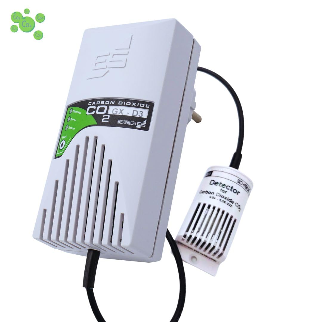 Schabus CO2 Alarm GX-D3 Steckdosengerät 230V Externer Sensor Kohlendioxid Detektor Technische Anlagen Made in Germany