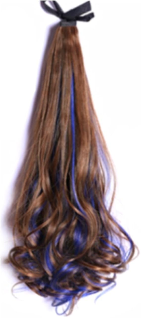Amazon メッシュ入り 耐熱ポニーテールウィッグ ブラウン ブルー 並行輸入品 ポイントウィッグ 通販