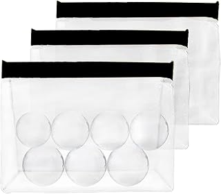 3 Pack Reusable Freezer Bags with Secure Zipper, Clear Ice Storage Bags Food Storage Bags Leak-Proof Ice Holder for Freezer(10"×7"×2.5")