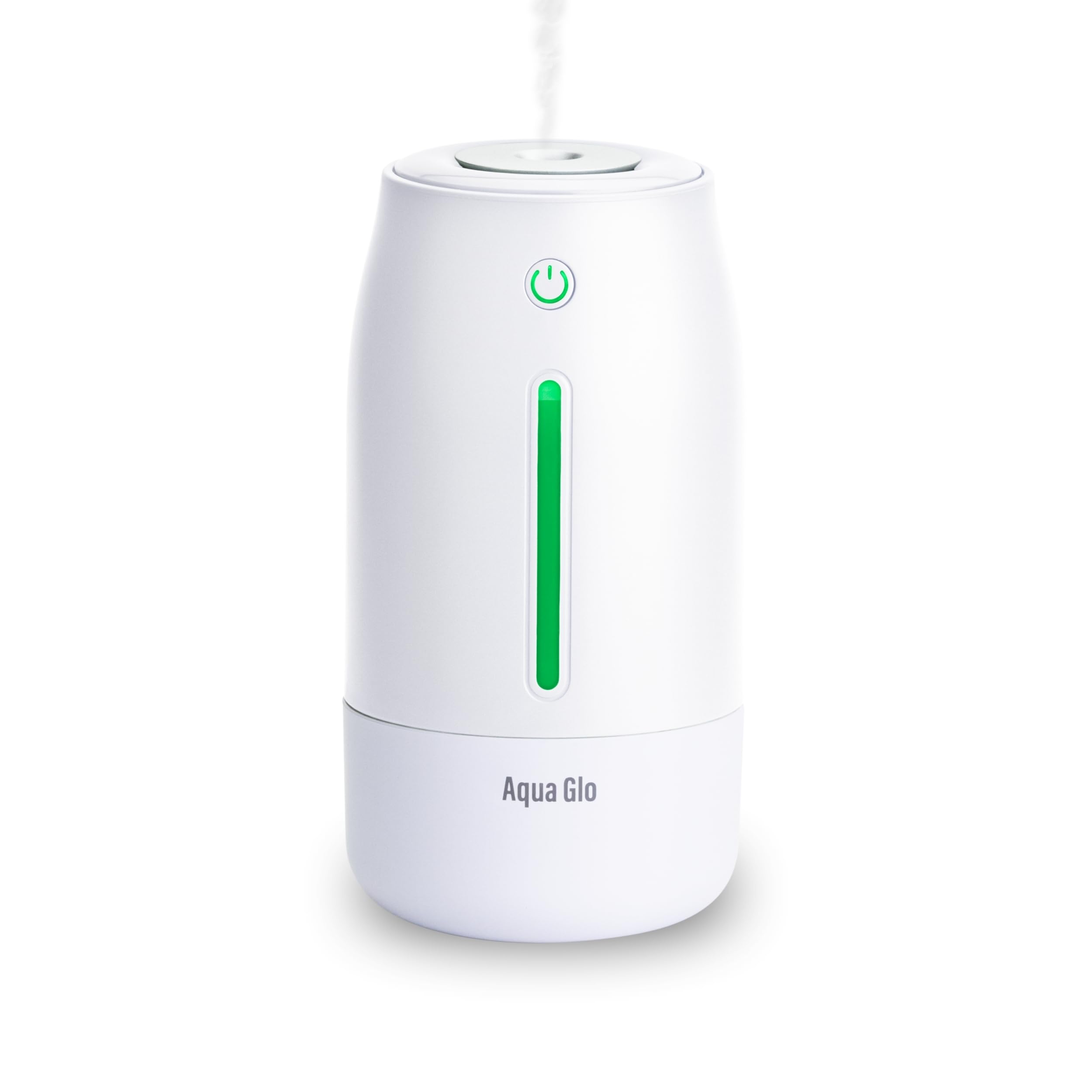 Aqua Glo Personal, Portable Humidifiers for Bedroom – Ultrasonic Cool Mist Humidifier with Built In Rechargeable Battery. Air Humidifier for Baby, Plants, Home, Office, Travel. White