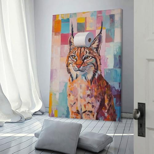 Lynx papier toilette art mural moderne toile haute définition salon 24x36inch