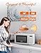 OMMERCIAL CHEF 0.7 Cubic Foot Microwave with 10 Power Levels, Small Microwave with Pull Handle, 700W Countertop up to 99 Minute Timer and Digital Display, White