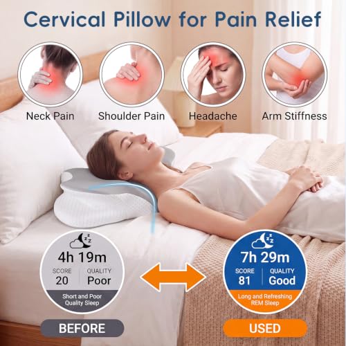 Cervical Neck Pillow for Sleeping, Ergonomic Contour Neck Pillow - image 2