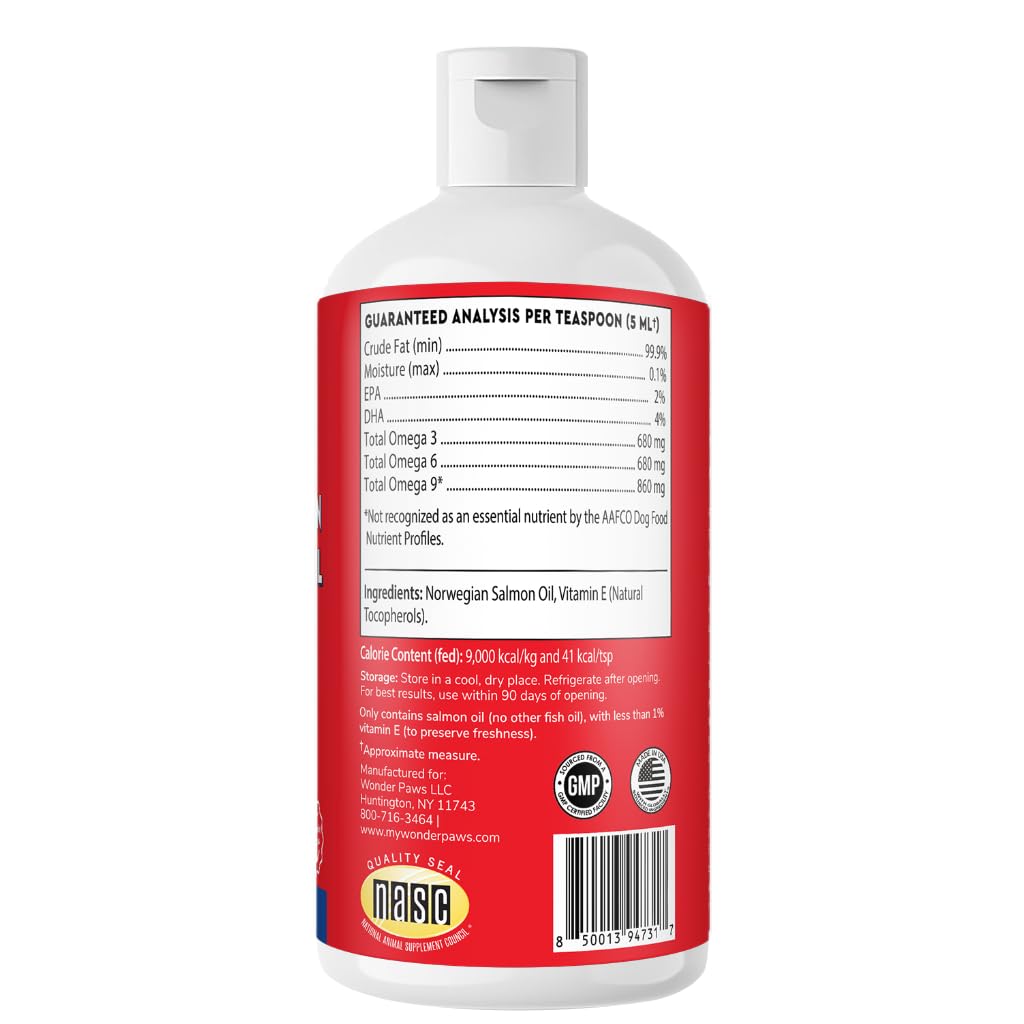 Premium Salmon Oil for Dogs – Pure Norwegian Salmon Oil High in Omega 3 EPA & DHA -Powerful Fish Oil for Dogs Skin & Coat, Hip & Joints, Allergies & Itchy Skin – Omega 3 Fish Oil for Dogs-8oz Liquid - image 5