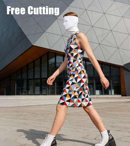 Image of 3 Pieces Full Face Mask, Stretchy Faceless Cloth Masks, Statue Inflatable Costume Accessory for Adult Men Women