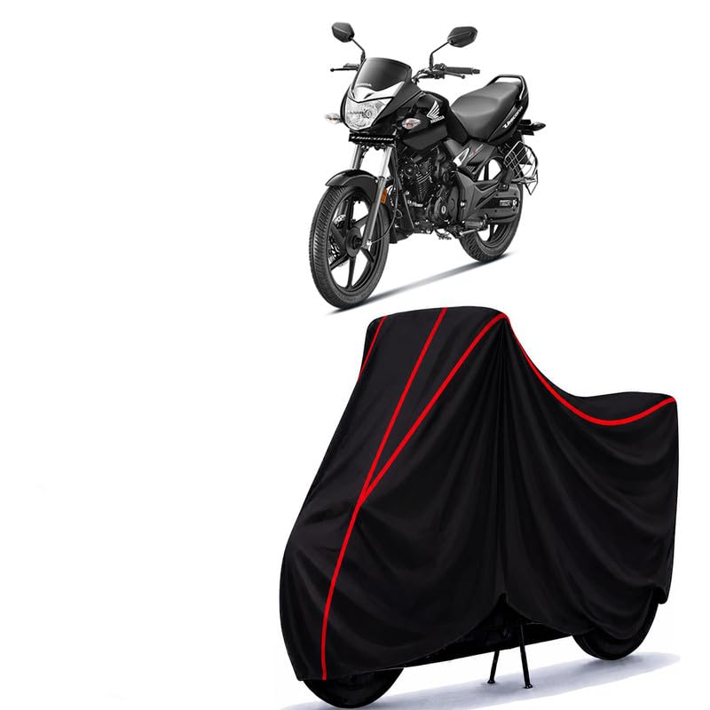 Image of Unicorn 160 Water Resistant Bike Cover for All Motorcycles & Rain | Heavy Duty Taffeta Fabric | UV Protection, Dustproof, Scratchproof | All Weather Two Wheeler Body Cover with Elastic Bottom