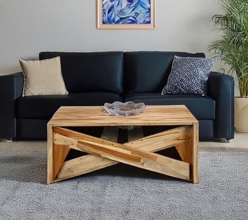 Image of Foldable Multi-Purpose Teakwood Table - Lightweight, Durable, Natural Wood Finish, Compact, Indoor Outdoor Dining Table, Work Desk, Coffee Table, Easy to Assemble, Space Saving - Natural - Dawnriser