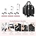 Prokva Rolling Makeup Case with 4 Removable Bags, Professional Makeup Train Case with Wheels, Makeup Artist Travel Bag with Brushes Storage Section, Black (Patent Design)