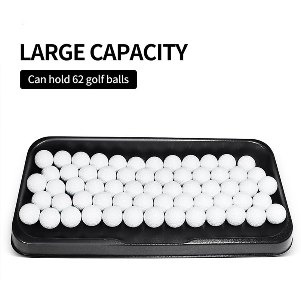 Bac à balles de golf,Plateau pour conteneurs de balles de golf avec capacité pour 62 balles de golf fournitures de golf pour intérieur et extérieur Accessoires de Practique