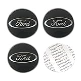 4Pack 65mm Auto Car Sticker Wheel Center Hub Cap Logo Aluminium fit for Ford Also Fits for F150 F250 F350, Edge, Explorer, Ranger