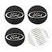 4Pack 65mm Auto Car Sticker Wheel Center Hub Cap Logo Aluminium fit for Ford Also Fits for F150 F250 F350, Edge, Explorer, Ranger