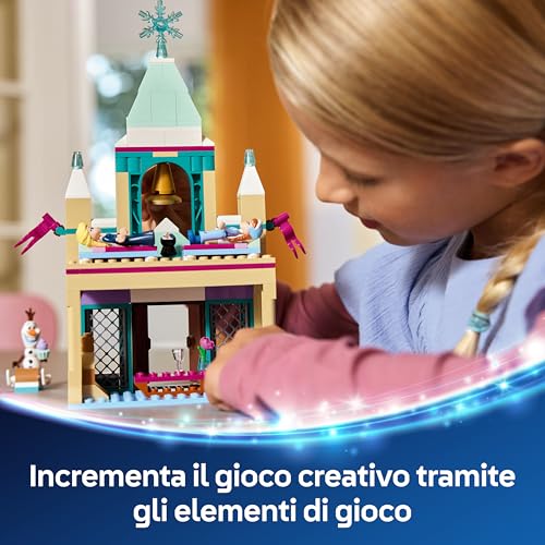 | Disney Frozen Castello di Ghiaccio di Arendelle, Giocattolo con Mini Bamboline di Anna e Elsa e le Figure di Olaf e del Pinguino, Regalo per Bambine da 5 Anni in su 43265 - Lego - Immagine 5
