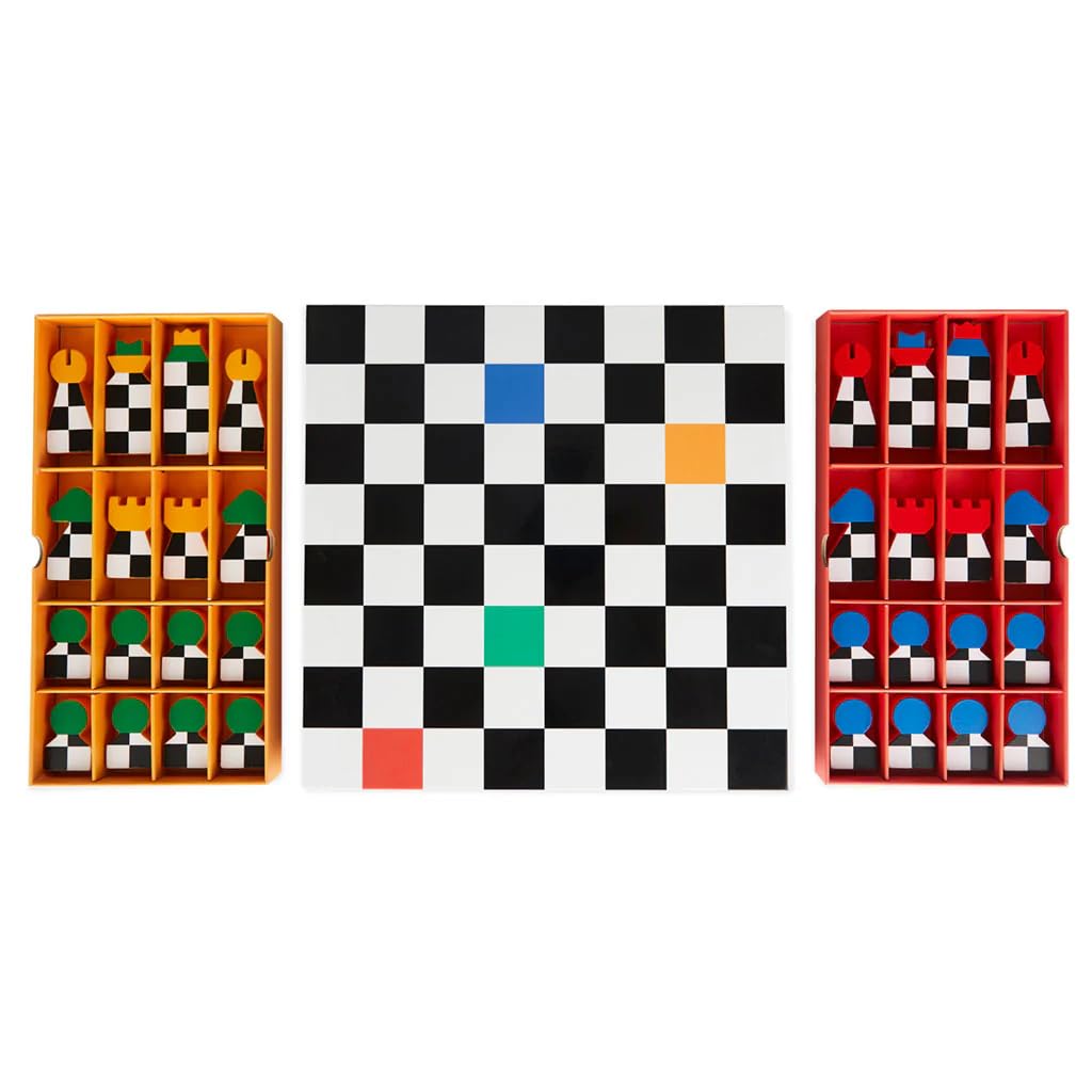 Balvi Gioco da Tavolo Scacchi Hey Chess Prodotto di Progettazione Legno