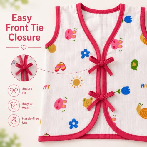 Image of V2M Cotton Jhabla New Born Baby Clothes