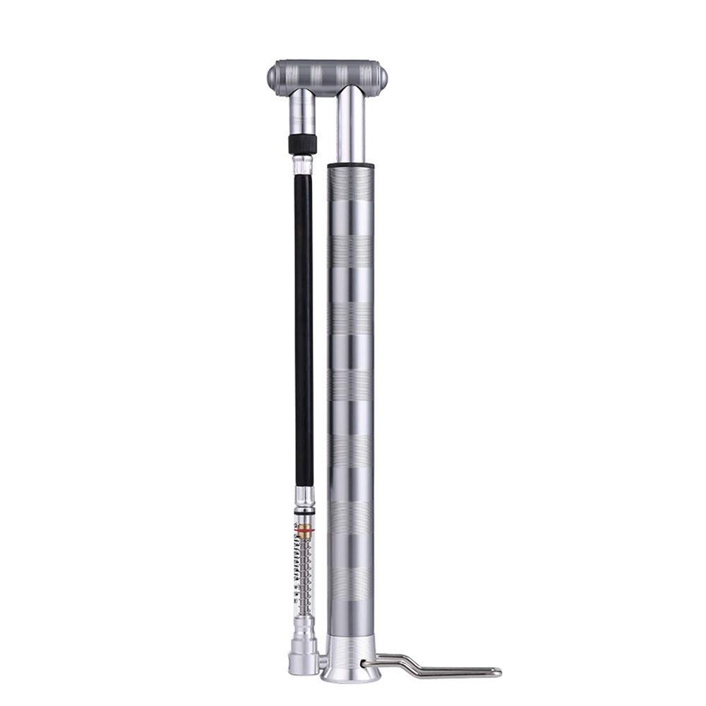 Tragbare Fahrrad-Bodenpumpe Mini-Fahrrad-Handpumpe Vertikaler Basketball-Fußball-Schlauch mit Barometer Kleine tragbare leichte Hochdruck-Universal-Fahrradpumpe