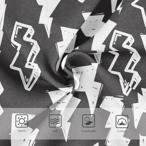 Little Girl Underwear Toddler Panties Kids Undies Black and White Lightning Soft Cotton Briefs 2T-8Y3