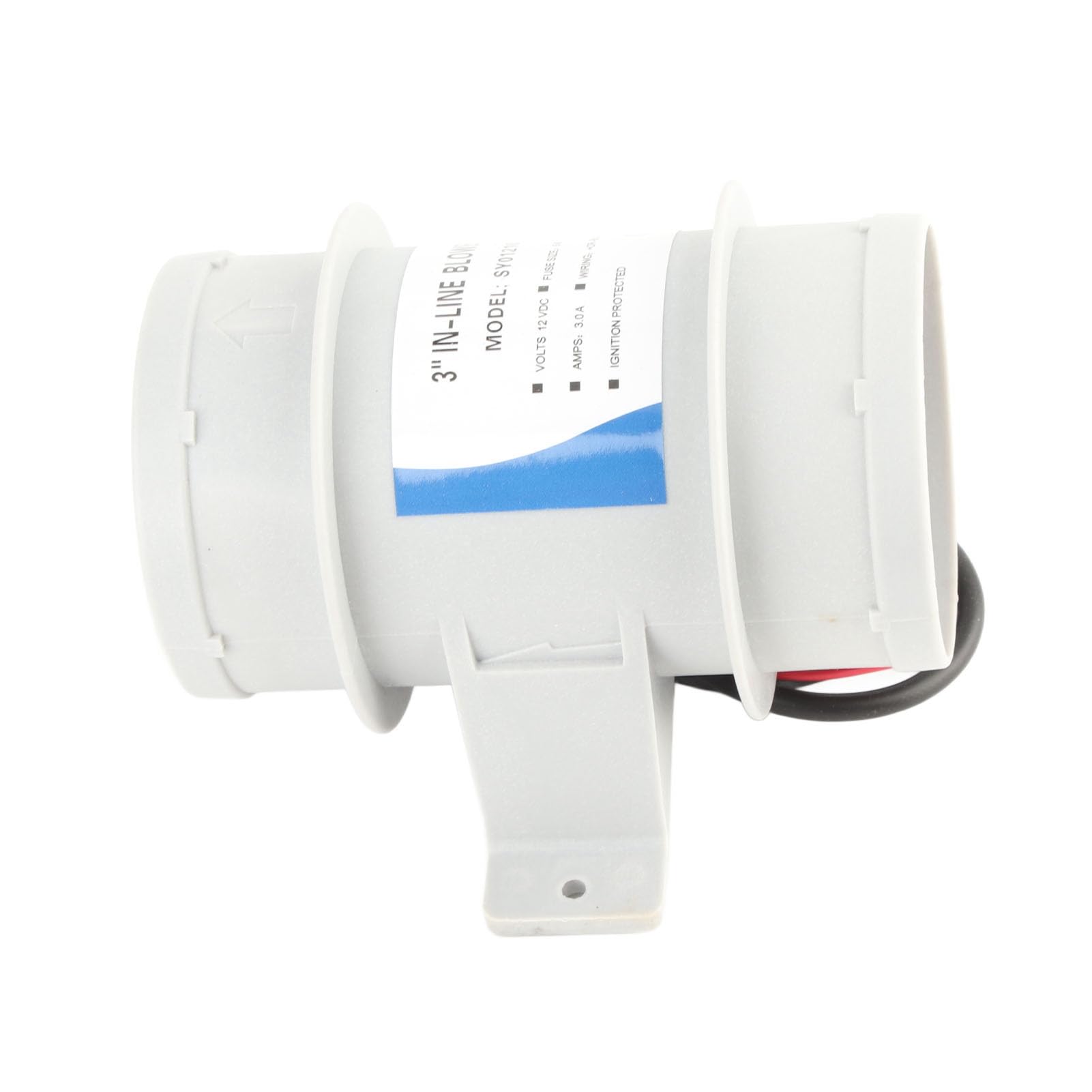 Wakects Ventilateur de Ventilateur en Ligne de 3 Pouces, de Ventilation à Air Silencieux 12V Silencieux pour Bateaux de Yachts, Souffleur d'air de Cale Marine, Haute Performance