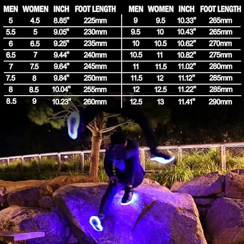 Image of IGxx LED Light Up Shoes for Men USB Recharging High Top LED Sneakers Women Kids