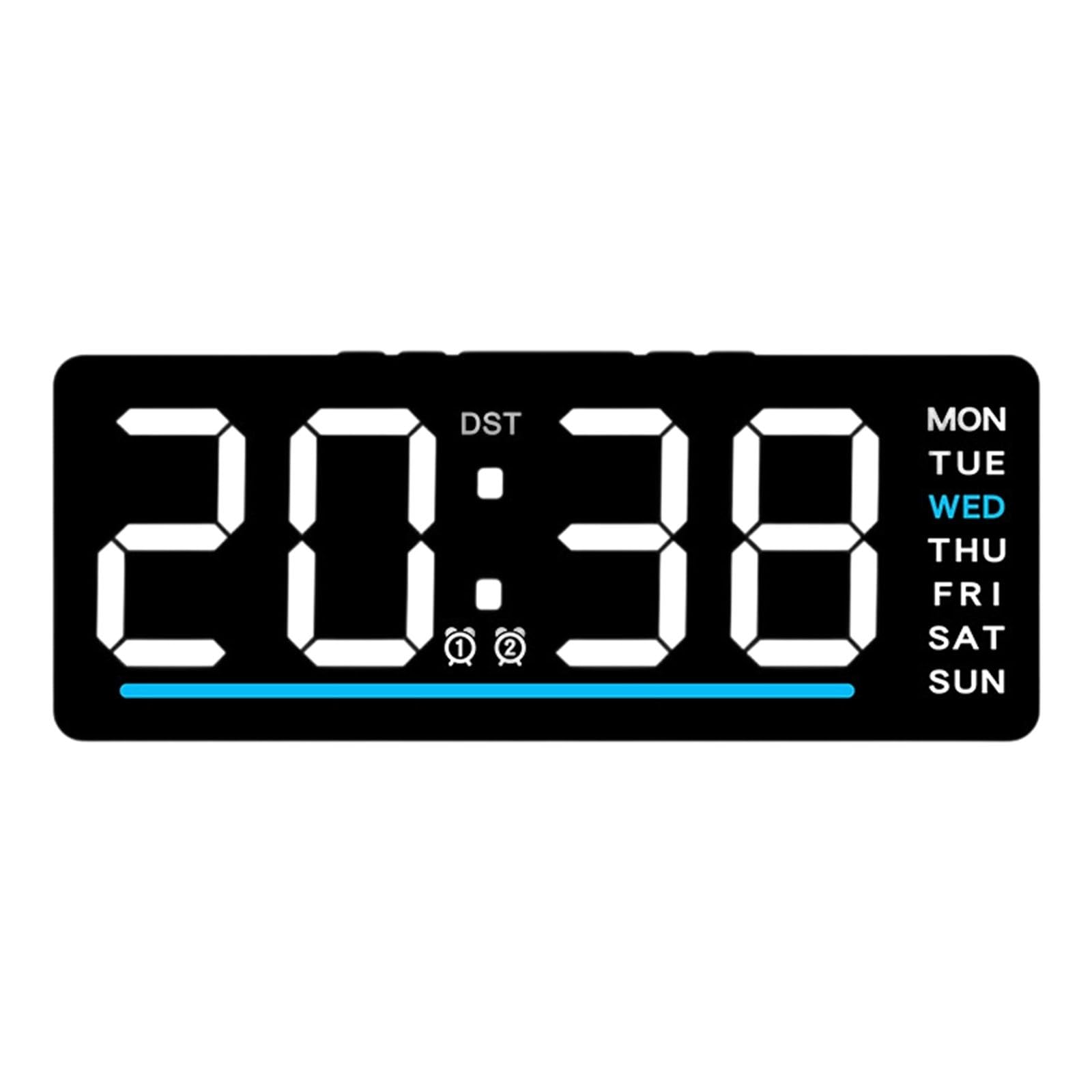 Kaeltsyn Multifunctional LED Alarm Clock with Temperature Calendar Display Quiet for Light Sleepers Lighting Clock
