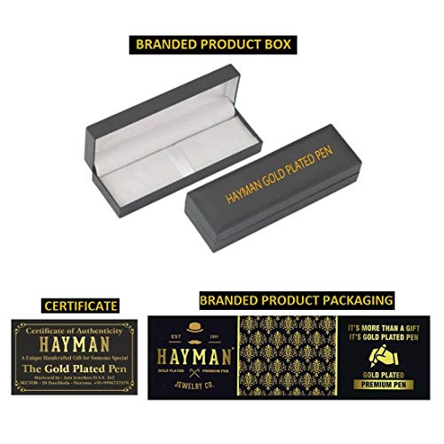 Image of HAYMAN 24 CT Gold Plated Fountain Pen With Box (P-132)