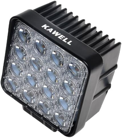 KAWELL® 48W LED Spot Lights 4.3" 30 degree Square Mounting Bracket for SUV Boat 4x4 Jeep Lamp heavy duty vehicles