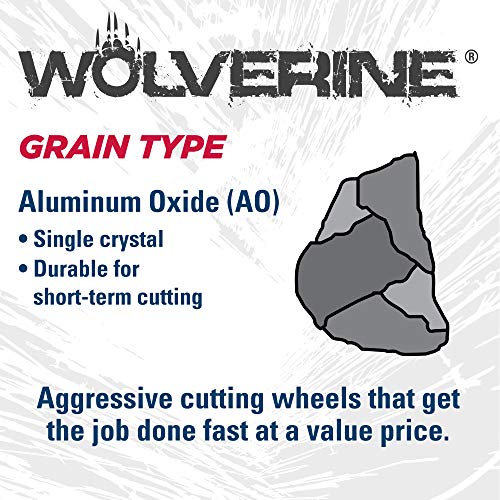 Image of Weiler 56131 2-Inch Cutting Wheel, Wolverine AO Steel /Metal Fast Cutting, Value Snagging, 1 /4 inch A36R Type 1 3 /8 inch Arbor (Pack of 40)