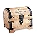 Produktbild Casa Vivente Schatztruhe aus hellem Holz mit Gravur zur Hochzeit, Motiv Ja-Wort, Personalisiert mit Namen und Datum, Verpackung für Geldgeschenke