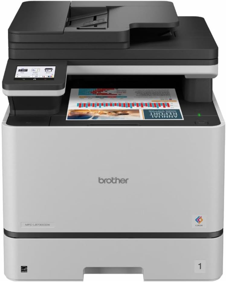 Brother MFC-L8730CDW Business Color Laser All-in-One Printer with Duplex Print, Scan, Copy, Wireless Networking, and Advanced Security Features with Toner Cartridges (5 Items) 7 5143aXICyiL. AC SL1500