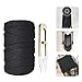 Produktbild koitoy 3mm Makramee Schnur Baumwollgarn Baumwollkordel Natur bastelkordel Seil für Handwerk Machen Stricken Anfänger Wandbehang Pflanzenaufhänger DIY Geschenke Verpackung (3mm 100m,Schwarz)